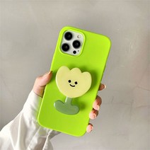mh_그립팝 악세사리 귀여운 이지그립 스마트톡 에폭시 톡홀더 거치대 그립톡 스마트폰 아크릴 꽃모양 튤립, 보라