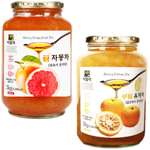 씨밀레 봉밀 2kg x 2병 꿀 자몽 벌꿀 유자청 유자차 자몽차 자몽청 꿀차, 씨밀레 봉밀 유자차 2kg + 꿀자몽차 2kg
