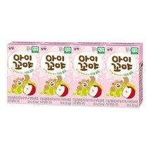 남양 아이꼬야 유기농사과포도120ml*4, 사과+포도, 120ml, 4개