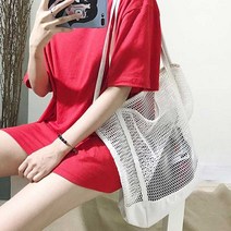 오너클랜 / 휴가철 코디 비치백 휴양지 패션 그물 디자인 네트백