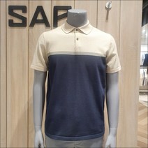 [ SAP 샙 ] 쿨터치 2도블록 면혼방 반팔니트 [ NC청주점 ]