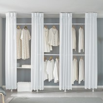 이지온 국민튼튼 EF-S416M 플랫 고정식 나무선반 행거, 화이트 플랫 행거 EF-S416M, 화이트