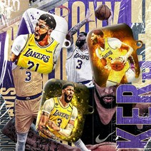 와우박스 주문제작 NBA LA 레이커스 앤서니 데이비스(Anthony Davis Jr.) 농구 선수 에어팟 버즈 무선 이어폰 케이스, 유광 하드케이스, 에어팟(1세대/2세대)