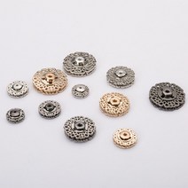 코트 리폼 화려한 똑딱이 단추 예쁜 부속 골드25mm