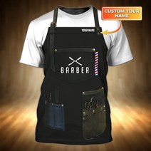 안전작업복바버샵 티셔츠 커스터마이즈 3D 로고 남성용 여성용 하라주쿠 여름 반팔 작업복 및, 11 TSTX-153_03 S