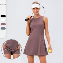 여자 테니스 복장 운동 내장 반바지 민소매 골프 소녀 Sportwear 드레스 숙녀 원피스 스커트 치마