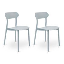 [라탄의자카페인테리어] 메이체어 인테리어 파스텔 카페 디자인 의자 2개, 베이비블루