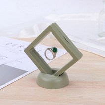 반지 목걸이 팔찌 귀걸이 전시 상자에 대한 명확한 콘테이너 PE 필름 보석 저장 상자를 포장하는 3D 플로팅 프레임