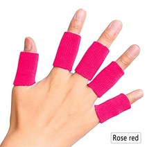 손목 보호대 아대 10pcs 신축성 손가락 소매 관절염 지원 손가락 보호 밴드 43, 로즈 레드, 02 Rose red