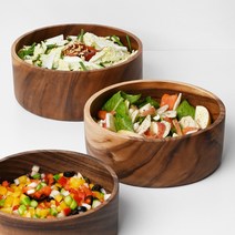 우디 아카시아 원목 우드 다용도볼 샐러드볼 3종1택, 아카시아 다용도 샐러드볼[M]
