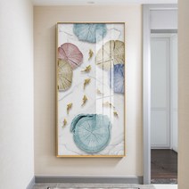 인테리어 돈들어오는 황금 비단 잉어 그림 액자 구어도 벽걸이 장식 인테리어, 아홉 물고기 유황 골드 01, 30X60, 고화질 캔버스+블랙 프레임