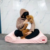 개과천선 고급 극세사 강아지 방석, 핑크