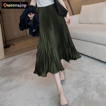 퀸앤조이 A라인 플리츠 샤이니 스커트***판매자 퀸앤조이***