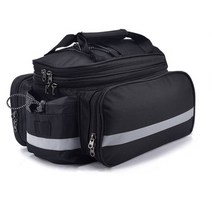 MTB 자전거 캐리어 백 리어 랙 자전거 트렁크 백 러기지 패니어 뒷좌석 양면 사이클링 10-27L Bycicle Bag 내구성 여행, 검은색