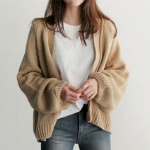 여성 숏 가디건 다양한 패션코디 데일리 3색 v3v 크롭 티셔츠 골지 여자 니트 롱 오버핏 루즈핏 후
