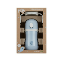 푸고 유아용 프리미엄 빨대컵 280ml, 블루 색상, 1개