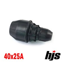 HJS 신규격 PE 이경 소켓 40x25A (레듀샤 40mm 25mm ISO 신KS 규격), 1개