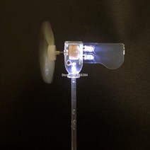 소형발전기 휴대용초소형 풍력 터빈 LED 풍차 탐사 아이 모델 교육 도구 예, 01 빨간