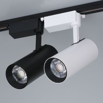 플리커프리 원통 COB 스포트 레일조명, 블랙, LED 원통 COB 10W, 주광색(흰빛)