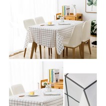 로맨틱캠핑 체크무늬 피그닉 테이블보 홈파티 티테이블 신혼주방 방수, 4인 137x152cm 민트