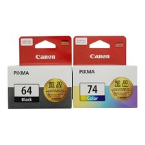 캐논 정품잉크 PG-64 CL-74 검정.칼라세트(C61007), 8개, 검정+컬러