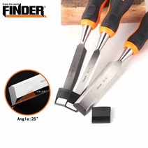 끌 목공 공구 1Piece 6-51mm 조각 치즐 목수 도구 Knockable TPR 손잡이 목공 CR-V 전문 칼 우드 그레이 버, 01 평면 정_05 14mm