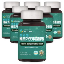 윌케어 프라임 베르가못추출물정 BPF 폴리페놀 HACCP 식약처인증 5400mg, 6개, 60정