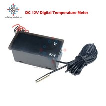 DC 12V/AC 220V LED 디지털 온도 측정기 디스플레이 수족관 NTC 센서 프로브 다목적 테스트, 02 DC 12V