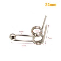 2Pcs 와이어 컬링 아이언 교체 더블 리턴 토션 스프링 1.2x24mm/1.2x2 6mm/1.2x2 8mm/1.2x30mm 스프링, 01 24mm, 04 24mm
