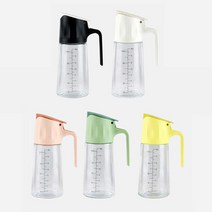 시노글라스 자동개폐 오일병 500ml 올리브오일 참기름 식초 간장병 자동 뚜껑 양념병, 블랙
