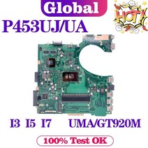 KEFU 노트북 메인 보드 CPU i3 i5 i7 GT920M/UMA 메인 보드 ASUS P453UJ PRO453U PE453U PX453U P453UA P453U 용, I7-6500U UMA