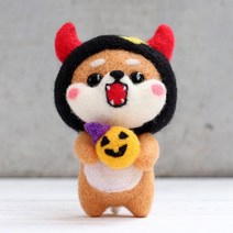 젊은이마켓 DIY 시바 양모 니들 펠트 세트, 1세트, NO_36. 악마 시바