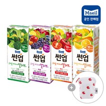 [매일유업] 썬업 과일야채샐러드 200ml 녹황6+레드6+그린6+퍼플6(총24팩)+사은품 증정(썬업 파우치), 1세트