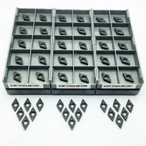 선반 밀링 바이트 dcmt070204 dcmt070204 ic907908 합금 블레이드 내부 선삭 공구 스틸 cnc 선삭 공구 블레이드 스테인리스 스틸, dcmt070204 ic907, 10개(1박스)