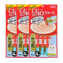 희동이네 고양이 간식 이나바 챠오츄르 4P SC-72 가다랑어맛 3팩