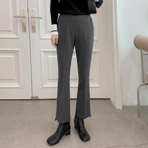 코지23 여자 프로 헤링본 모든체크 뒷밴딩 부츠컷 슬랙스