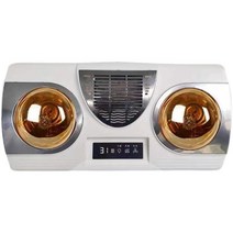 욕실히터조명 2 3 구 방수 난로 전기 난로 벽걸이, 3등 골드