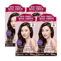 려 우아채 멋내기 새치크림 염모제 6종, 4N 짙은갈색, 4개