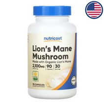 뉴트리코스트 노루궁뎅이버섯 700mg 라이언메인머쉬룸 풀루란 스테아르산마그네슘 90캡슐, 1개, 90개