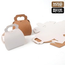 디저트 납품 카페용 케익포장 종이박스 5개 포장지, 브라운
