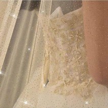 B58-D 럭셔리 성당 웨딩 베일 블링 블링 베일 소프트 단일 계층 신부 베일 Glitters 웨딩 액세서리, 150cm, Champagne