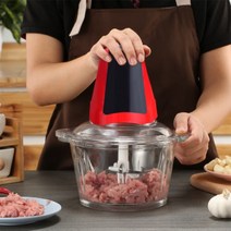 민찌기 민서기 전기 주방 분쇄기 고기 스테인리스 스틸 식품 가공기 도구 마늘 후추 다진 블렌더 3L, 2.버건디 - EU