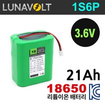 국산셀 18650 1S6P 3.6V 21 000mAh (PTC) 리튬이온 배터리팩, 1S6P 옵션 배열 (2X3), 삼성셀 29E 17100mAh 배터리 팩, 1개