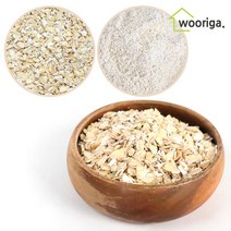 우리가스토리 압착 귀리 오트밀 1kg＋1kg 퀵오트밀 오트밀가루 오트밀분말, 압착귀리 오트밀 1kg＋오트밀가루 1kg
