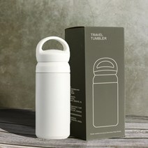 손잡이 핸들 텀블러 신입사원 웰컴키트 문구 로고 각인 가능, 05D텀블러350-카키, 1개