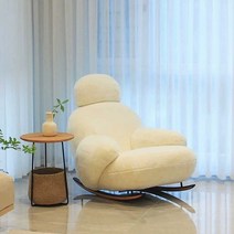 양벨벳 흔들의자 풋스툴포함 머리받침 다양한각도조절, B타입 라이트핑크 머리받침 풋스툴