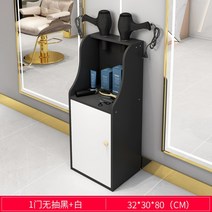 미용실 트레이 미용 원목 웨건 가위정리대 이동식 정리대 이발소 캐비닛 용품 테이블 다기능 선반, 흑백 스페셜, 공식 표준, 32x30x80cm