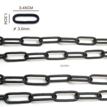 1-10m 길이 3mm 와이어 검은 색 체인 정원 문 야외 장식 용접 금속 링크, 10m Length