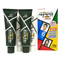 세븐에이트 무향료 칼라크림 염색제 1제 120g x 2p + 2제 120g x 2p + 염모제, 자연스런 갈색, 6개