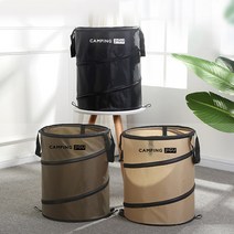 캠핑지구 팝업 쓰레기통 쓰레기봉투 걸이 접이식 바스켓 대형, 팝업쓰레기통[블랙/일반]